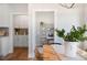 Dining area with built-in desk and kitchen view at 86 Macy Cir, Wendell, NC 27591