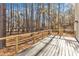 Deck overlooking wooded backyard at 1006 Sedwick W Rd, Durham, NC 27713