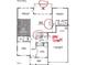 First floor plan illustrating layout including the kitchen, dining room, and great room at 1104 Opal Ln # 104, Durham, NC 27705
