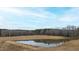 Serene pond with a wooded area behind it at 14425 Nc-96 N Hwy, Zebulon, NC 27597