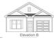 House elevation plan showcasing a simple, one-story design with a garage at 150 W Saltgrass Ln, Smithfield, NC 27577