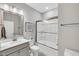 Bathroom with a shower/tub combo and vanity at 1509 Hornbeam Rd, Fuquay Varina, NC 27526