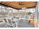 Relaxing sunroom with seating and large windows at 1704 Little Drake Ave, Willow Springs, NC 27592