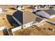 Aerial view of the home with a backyard and a covered patio at 256 Barbour Farm Ln, Four Oaks, NC 27524