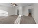 The main bedroom offers lots of open space and access to the en suite bathroom at 256 Barbour Farm Ln, Four Oaks, NC 27524