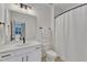 Clean bathroom with white vanity and shower at 44 Maeview Ln, Raleigh, NC 27603