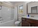 Clean bathroom with tub, shower, and vanity at 467 Joseph Alexander Dr, Fuquay Varina, NC 27526