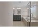 Spa-like bathroom with double vanity, garden tub, and large shower at 467 Joseph Alexander Dr, Fuquay Varina, NC 27526