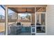 Outdoor screened porch with seating and a view of the backyard at 467 Joseph Alexander Dr, Fuquay Varina, NC 27526
