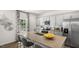 Modern kitchen with granite countertops and stainless steel appliances at 6461 Alfalfa Ln, Wake Forest, NC 27587