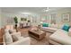 Spacious living room with hardwood floors and ample seating at 6645 Austin Creek Dr, Wake Forest, NC 27587