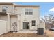 Private patio and backyard space with AC unit and sliding glass door at 7848 Allscott Way, Raleigh, NC 27612