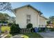 Side of the house with a dog and landscaping at 1026 Nashville Rd, Rocky Mount, NC 27803