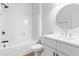 Bright bathroom featuring white vanity, shower and modern fixtures for a clean, contemporary feel at 1040 Southern High School Rd, Burlington, NC 27215