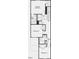 Second floor plan featuring primary bedroom, two additional bedrooms, and two bathrooms at 1109 Mountain Crown St, Durham, NC 27703