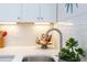 White kitchen with subway tile backsplash and modern sink at 1309 Hudson Ave # D11, Durham, NC 27705