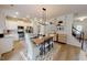 Modern kitchen with stainless steel appliances and an island at 1404 Hollyview Ave, Durham, NC 27703