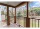 Enjoy the outdoors with this back porch offering a relaxing space and backyard view at 1606 James St, Durham, NC 27707