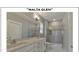 Modern bathroom with double vanity, a large mirror, and a shower at 2930 Forest Creek Ln, Mebane, NC 27302