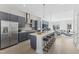 Modern kitchen with stainless steel appliances and an island at 3106 Kempthorne Rd # 47, Cary, NC 27519