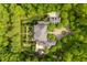 Luxury home with lush landscaping, formal gardens, circular driveway, motor court, and expansive green space at 32602 Archdale, Chapel Hill, NC 27517