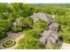 Luxury home with extensive roofline, gardens, circle drive, and mature trees on a large lot at 32602 Archdale, Chapel Hill, NC 27517