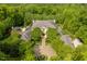 Estate home with stone exterior, multiple wings, circle drive and formal gardens overlooking wooded acreage at 32602 Archdale, Chapel Hill, NC 27517