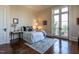 Bright bedroom with hardwood floors, large windows, and stylish decor for ultimate relaxation at 32602 Archdale, Chapel Hill, NC 27517