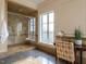 Modern shower with glass enclosure, elegant tile and a scenic view, adding a touch of luxury to everyday living at 32602 Archdale, Chapel Hill, NC 27517