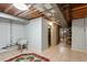 Unfinished basement laundry area with utility sink at 3413 Huckabay Cir, Raleigh, NC 27612