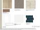 Sample color palettes for floors, cabinets, and bathroom tiles at 435 Rowe Way, Knightdale, NC 27545