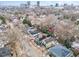 Aerial view showcasing the home's neighborhood and surrounding cityscape at 517 N East St, Raleigh, NC 27604