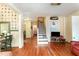 Open living area with hardwood floors, and view of the stairs at 517 N East St, Raleigh, NC 27604