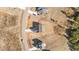 An aerial view of a house with a dark roof on a large lot in a new development at 75 Brookhaven Dr, Spring Hope, NC 27882