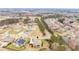 Aerial view featuring neighborhood and community with mature trees and landscaping near White Deer Park at 101 Bonica Creek Dr, Garner, NC 27529