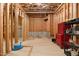 Unfinished basement with exposed framing, offering potential for customization and storage at 101 Bonica Creek Dr, Garner, NC 27529