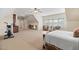 Bright bedroom with vaulted ceilings and a dedicated exercise area for health and wellness at 101 Bonica Creek Dr, Garner, NC 27529