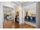 Open hallway showcasing elegant details, with living and dining room views at 101 Bonica Creek Dr, Garner, NC 27529