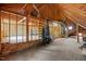 Unfinished room with exposed wood frame construction and visible insulation, providing a blank canvas at 101 Bonica Creek Dr, Garner, NC 27529