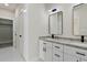 Double vanity bathroom with granite countertops at 110 Mohave Dr, Louisburg, NC 27549