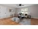 Light-filled living room with hardwood floors and comfortable seating at 3305 Victor Pl, Raleigh, NC 27604