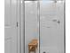 Clean shower with tiled walls and built-in bench at 36 Mae Ct, Roxboro, NC 27573