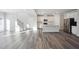 Modern kitchen with white cabinets and stainless steel appliances at 501 Hanover Shore Ln, Raleigh, NC 27610