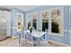 Charming breakfast nook with blue walls and white table at 5765 G Snow Camp Rd, Graham, NC 27253