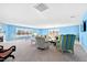 Large recreation room with comfortable seating and a ping pong table at 5765 G Snow Camp Rd, Graham, NC 27253