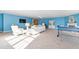 Spacious recreation room with comfortable seating and a ping pong table at 5765 G Snow Camp Rd, Graham, NC 27253