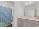 Clean bathroom with vanity, toilet and shower/tub combo at 803 Golden Plum Ln, Zebulon, NC 27597