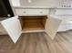Kitchen with storage drawers and cabinets, and hardwood flooring at 85 N Stagecoach Dr, Wendell, NC 27591