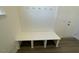 Functional mudroom with bench and hooks at 85 N Stagecoach Dr, Wendell, NC 27591