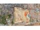 Overhead view of property with extensive land, offering privacy and space at 1696 James Winston Rd, Oxford, NC 27565